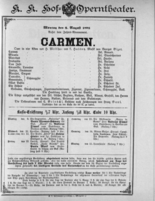 Theaterzettel (Oper und Burgtheater in Wien) 18920808 Seite: 1