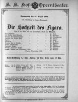 Theaterzettel (Oper und Burgtheater in Wien) 18920818 Seite: 1