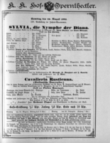 Theaterzettel (Oper und Burgtheater in Wien) 18920820 Seite: 1