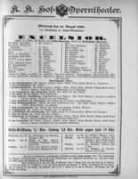 Theaterzettel (Oper und Burgtheater in Wien) 18920824 Seite: 1