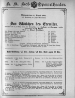 Theaterzettel (Oper und Burgtheater in Wien) 18920831 Seite: 1