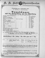Theaterzettel (Oper und Burgtheater in Wien) 18920908 Seite: 1