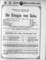Theaterzettel (Oper und Burgtheater in Wien) 18920911 Seite: 1