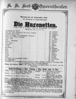 Theaterzettel (Oper und Burgtheater in Wien) 18920912 Seite: 1