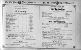 Theaterzettel (Oper und Burgtheater in Wien) 18921009 Seite: 1
