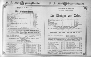Theaterzettel (Oper und Burgtheater in Wien) 18921019 Seite: 1