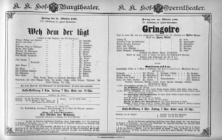 Theaterzettel (Oper und Burgtheater in Wien) 18921021 Seite: 1