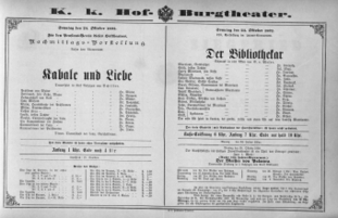 Theaterzettel (Oper und Burgtheater in Wien) 18921023 Seite: 1