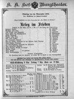 Theaterzettel (Oper und Burgtheater in Wien) 18921115 Seite: 1