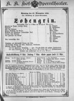 Theaterzettel (Oper und Burgtheater in Wien) 18921127 Seite: 1