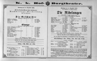 Theaterzettel (Oper und Burgtheater in Wien) 18921211 Seite: 1