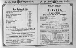 Theaterzettel (Oper und Burgtheater in Wien) 18921212 Seite: 1