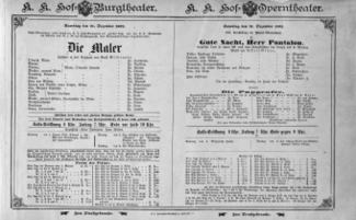Theaterzettel (Oper und Burgtheater in Wien) 18921231 Seite: 1
