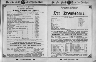 Theaterzettel (Oper und Burgtheater in Wien) 18930112 Seite: 1