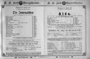 Theaterzettel (Oper und Burgtheater in Wien) 18930117 Seite: 1
