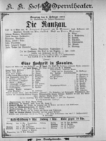 Theaterzettel (Oper und Burgtheater in Wien) 18930205 Seite: 1