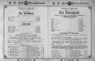 Theaterzettel (Oper und Burgtheater in Wien) 18930209 Seite: 1