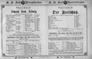 Theaterzettel (Oper und Burgtheater in Wien) 18930210 Seite: 1