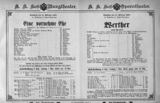 Theaterzettel (Oper und Burgtheater in Wien) 18930211 Seite: 1