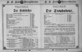 Theaterzettel (Oper und Burgtheater in Wien) 18930224 Seite: 1