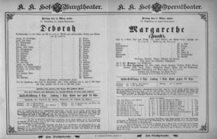 Theaterzettel (Oper und Burgtheater in Wien) 18930303 Seite: 1