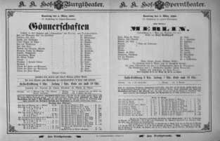 Theaterzettel (Oper und Burgtheater in Wien) 18930304 Seite: 1