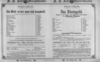 Theaterzettel (Oper und Burgtheater in Wien) 18930314 Seite: 1