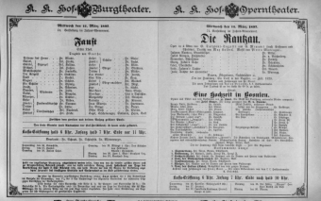 Theaterzettel (Oper und Burgtheater in Wien) 18930315 Seite: 1