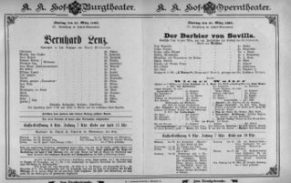 Theaterzettel (Oper und Burgtheater in Wien) 18930321 Seite: 1