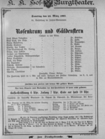 Theaterzettel (Oper und Burgtheater in Wien) 18930325 Seite: 1