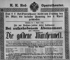 Theaterzettel (Oper und Burgtheater in Wien) 18930328 Seite: 1