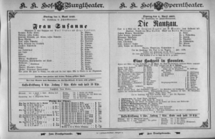 Theaterzettel (Oper und Burgtheater in Wien) 18930404 Seite: 1