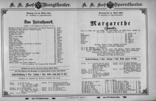 Theaterzettel (Oper und Burgtheater in Wien) 18930416 Seite: 1