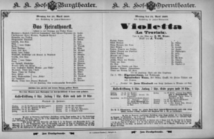 Theaterzettel (Oper und Burgtheater in Wien) 18930424 Seite: 1