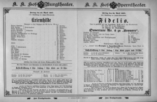 Theaterzettel (Oper und Burgtheater in Wien) 18930428 Seite: 1