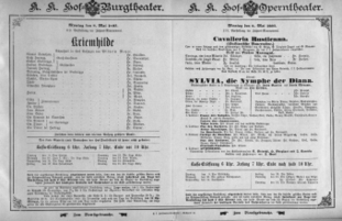 Theaterzettel (Oper und Burgtheater in Wien) 18930508 Seite: 1