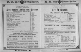 Theaterzettel (Oper und Burgtheater in Wien) 18930509 Seite: 1