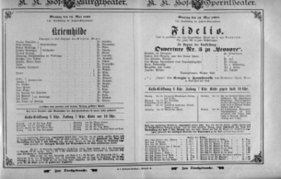 Theaterzettel (Oper und Burgtheater in Wien) 18930515 Seite: 1