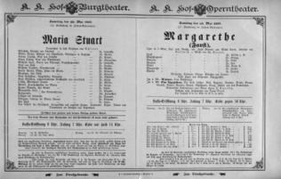 Theaterzettel (Oper und Burgtheater in Wien) 18930520 Seite: 1