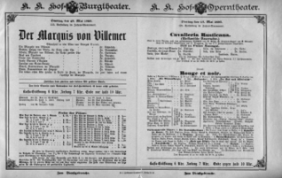 Theaterzettel (Oper und Burgtheater in Wien) 18930523 Seite: 1