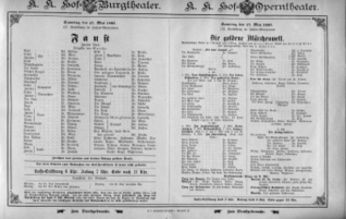 Theaterzettel (Oper und Burgtheater in Wien) 18930527 Seite: 1