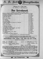 Theaterzettel (Oper und Burgtheater in Wien) 18930605 Seite: 1