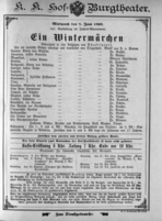 Theaterzettel (Oper und Burgtheater in Wien) 18930607 Seite: 1