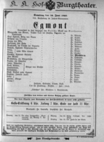 Theaterzettel (Oper und Burgtheater in Wien) 18930610 Seite: 1