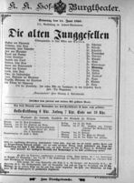 Theaterzettel (Oper und Burgtheater in Wien) 18930611 Seite: 1