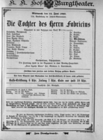 Theaterzettel (Oper und Burgtheater in Wien) 18930614 Seite: 1