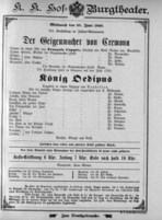 Theaterzettel (Oper und Burgtheater in Wien) 18930621 Seite: 1
