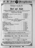 Theaterzettel (Oper und Burgtheater in Wien) 18930629 Seite: 1