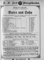 Theaterzettel (Oper und Burgtheater in Wien) 18930702 Seite: 1