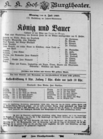 Theaterzettel (Oper und Burgtheater in Wien) 18930703 Seite: 1